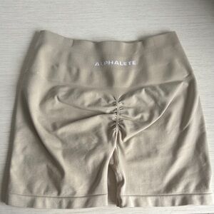 Alphalete Tan Booty/Workout Shorts